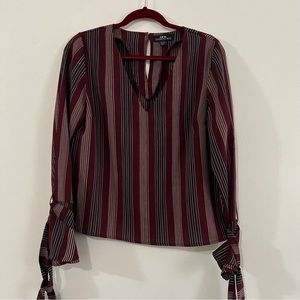 SFW Stripe Long Sleeve Blouse